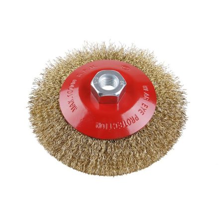 FESTA Schrägrundbürste M14 125 x 20 mm Messingbeschichtung