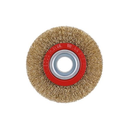FESTA Rundbürste 100 x 20 mm mit Verjüngungsringen, Messingbeschichtung