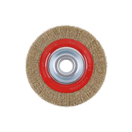 FESTA Rundbürste 200 x 32 mm mit Verjüngungsringen, Messingbeschichtung