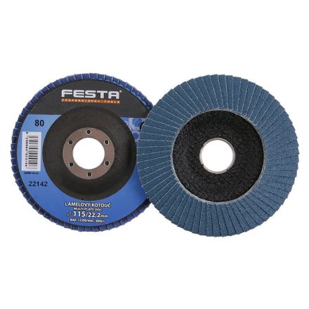 FESTA Lamellenschleifscheibe 115 x 22,2 mm / P80 Inox