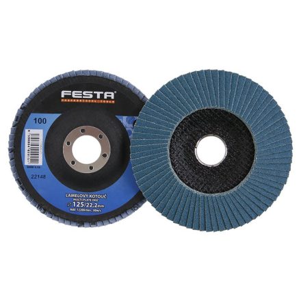 FESTA Lamellenschleifscheibe 125 x 22,2 mm / P100 Inox