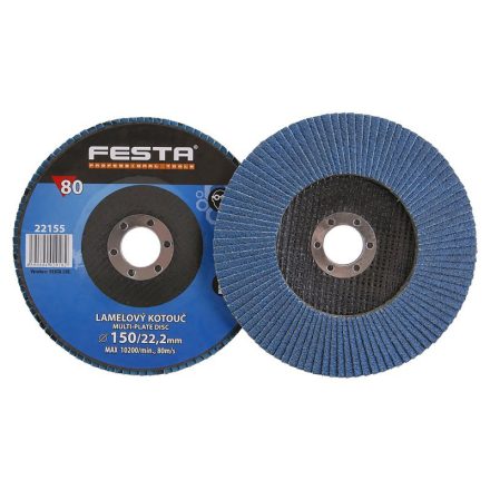 FESTA Lamellenschleifscheibe 150 x 22,2 / P80 Inox