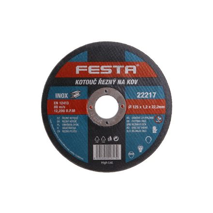 FESTA Trennscheibe für Metall 125 x 1,2 x 22,2 mm Inox