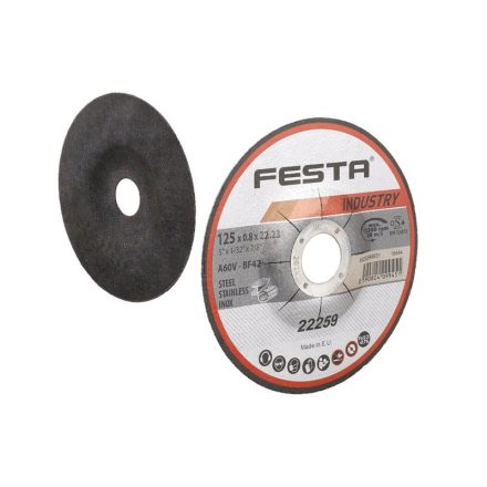 FESTA INDUSTRY Konische Trennscheibe für Metall 125 x 0,8 x 22,2 mm Inox