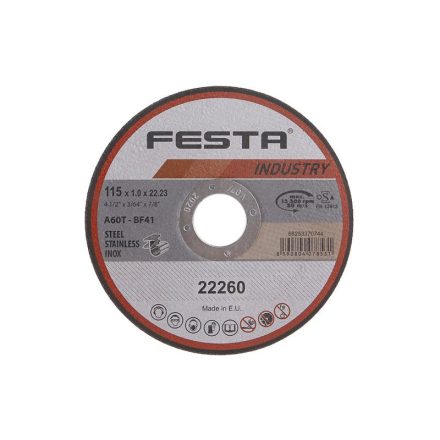 FESTA INDUSTRY Trennscheibe für Metall 115 x 1,0 x 22,2 mm