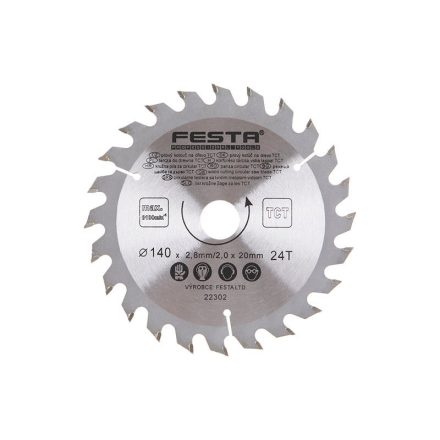 FESTA Sägeblatt für Holz 140 x 20 x 2,0 mm / 24T