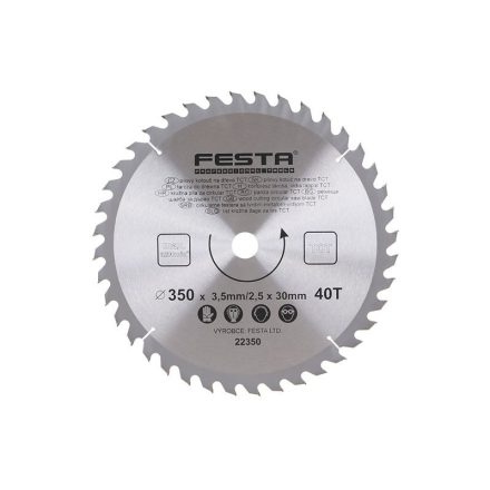 FESTA Sägeblatt für Holz 350 x 30 x 2,5 mm / 40Z