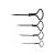 VOREL Handholzbohrer-Set 4-teilig 2 - 5 mm