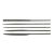 VOREL Endfeilen-Set, 5-teilig, 4,0 x 160 mm / Nr. 2 mittel