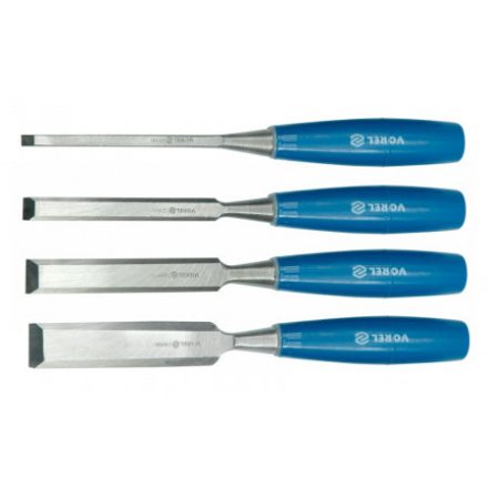 VOREL Holzmeißel-Set mit 4-teiligem Kunststoffgriff 6-24 mm