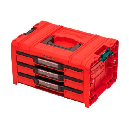 QBRICK SYSTEM PRO Werkzeugkiste mit Schubladen 3 EXPERT Rot Ultra HD
