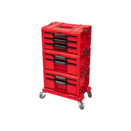 QBRICK SYSTEM PRO Rollende Werkzeugkiste mit 3 Schubladen