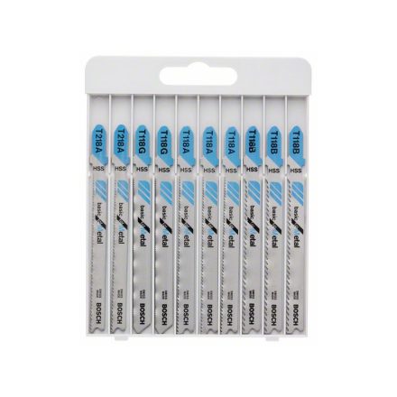 BOSCH Decoupage-Sägeblatt-Set 10-teilig T-Klemme für Metall