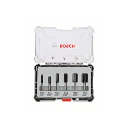 BOSCH Nutfräser-Set 6-teilig mit 8 mm Spannfutter