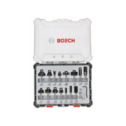 BOSCH Fräserschaft-Set Spannung: 8 mm, 15-tlg