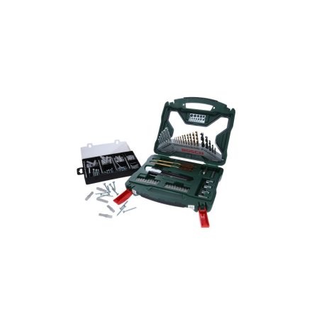 BOSCH Bitspitzen- und Bohrerset 50-teilig + 173-teiliges Schrauben- und Dübelset X-Line