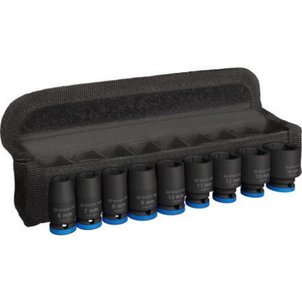 BOSCH PRO Maschinen-Stecknuss-Set 9-teilig 1/4" 6-14 mm CrMo