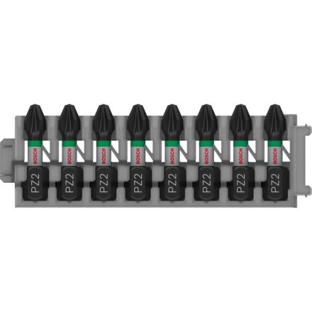 BOSCH PRO Schrauberbit PZ2 x 8 Stück / 25 mm Pick & Click