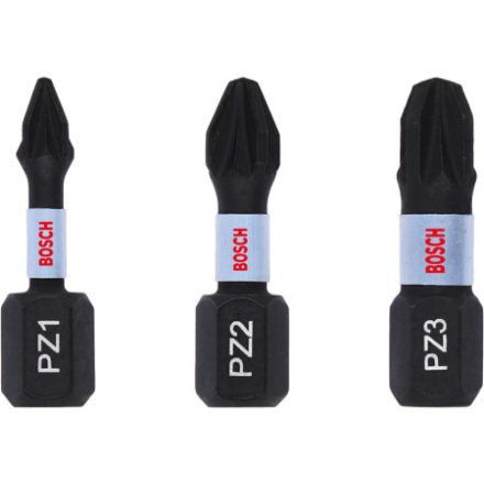 BOSCH Bit-Satz 3-teilig PZ1 / PZ2 / PZ3 x 25 mm Impact Control