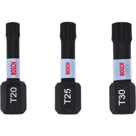 BOSCH Bit-Set 3-teilig T20 / T25 / T30 x 25 mm Impact Control