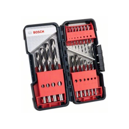 BOSCH Schneckenbohrer ToughBox Set 18-teilig 1,0-10,0 mm HSS PointTeQ