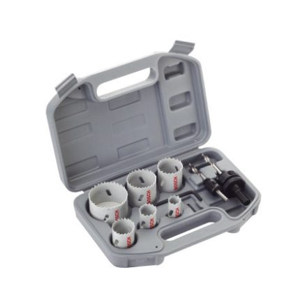 BOSCH Kreisschneider-Satz für Elektriker, 9-teilig Standard HSS-Bimetall