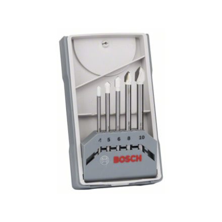 BOSCH Glas- und Fliesenbohrer-Set 5-teilig zylindrisch (4-5-6-8-10 mm) CYL-9 Soft Ceramic
