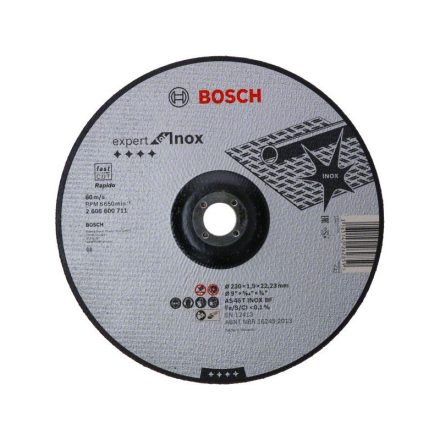 BOSCH Trennscheibe für Metall 230 x 1,9 x 22,2 mm Expert für Inox gebogen AS 46 T INOX BF
