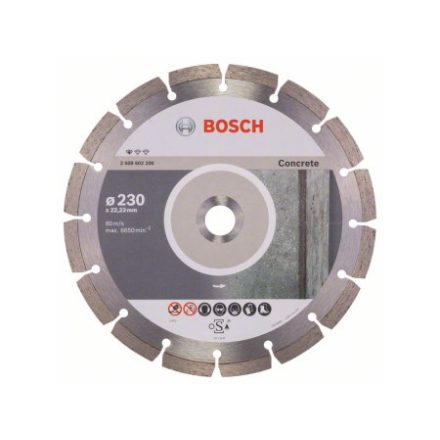 BOSCH Diamanttrennscheibe 230 x 2,3 x 10 x 22,2 mm segmentiert Standard for Concrete