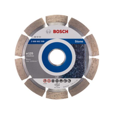 BOSCH Diamanttrennscheibe 125 x 1,6 x 10 x 22,2 mm segmentiert Standard für Stein