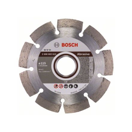BOSCH Diamant-Trennscheibe 115 x 1,6 x 10,0 x 22,2 mm segmentiert Profi für Schleifmittel