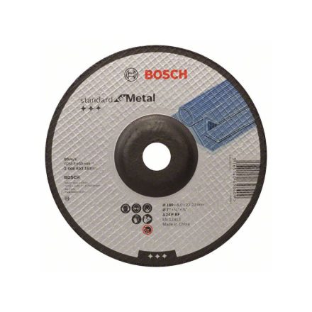 BOSCH Reinigungsscheibe für Metall 180 x 6,0 x 22,2 mm gebogen Standard für Metall A 24 P BF