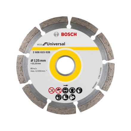 BOSCH Diamant-Trennscheibe 125 x 2,0 x 7,0 x 22,2 mm segmentiert ECO für Universal