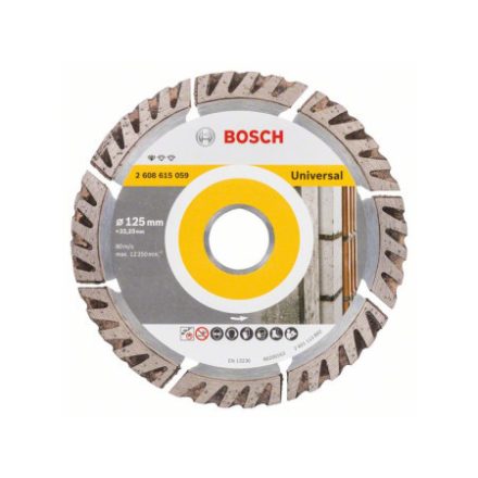 BOSCH Diamant-Trennscheibe 125 x 2,0 x 10 x 22,2 mm segmentiert Standard für Universal