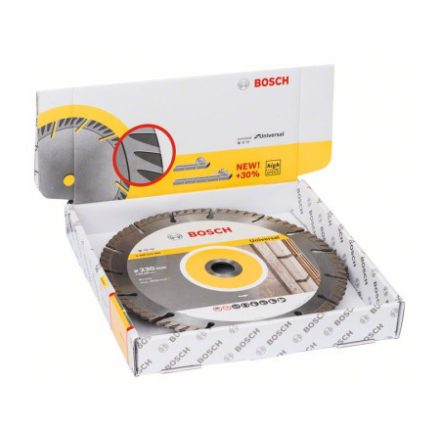 BOSCH Diamanttrennscheibe 230 x 2,6 x 10 x 22,2 mm segmentiert Standard für Universal (10 Stück)