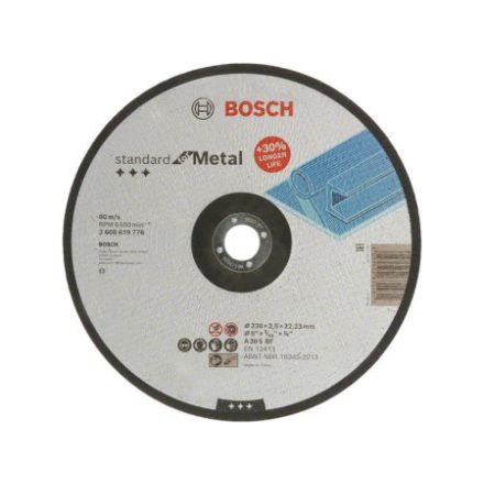 BOSCH Trennscheibe für Metall 230 x 2,5 x 22,2 mm gebogen Standard für Metall A 30 S BF