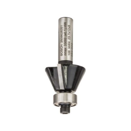 BOSCH Hartmetall-Kegelfräser-/Kantenfräser mit Kugellager 23,7 x 5,5 x 12 x 54 x 8 mm / 25°