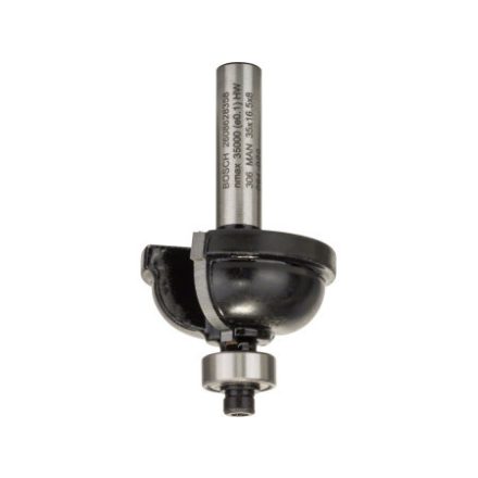 BOSCH Hartmetall "F" Profilfräser mit Kugellager 35,0 (r=9,5 mm) x 16,2 x 59 x 8 mm