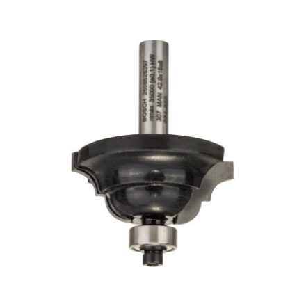 BOSCH Hartmetall "D"-Profilfräser mit Kugellager 42,9 (r=6,3 mm) x 15 x 18 x 60 x 8 mm