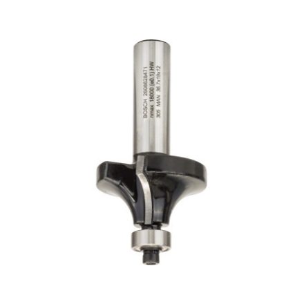 BOSCH Hartmetall-Abkantfräser mit Kugellager 36,7 (r=12 mm) x 19 x 70 x 12 mm