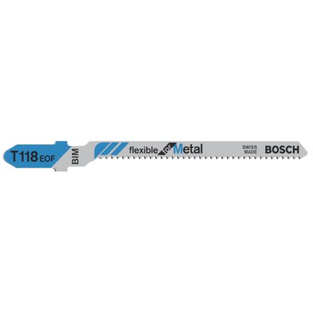 BOSCH Entkopplungssägeblatt für Blech T 118 EOF 83/1,5 mm Bimetall (5 Stück)