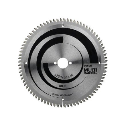 BOSCH Sägeblatt universal 250 x 30 x 3,2 mm / 80T MultiMaterial