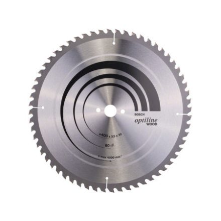BOSCH Sägeblatt für Holz 400 x 30 x 3,5 mm / 60T Optiline Wood ATB / UW