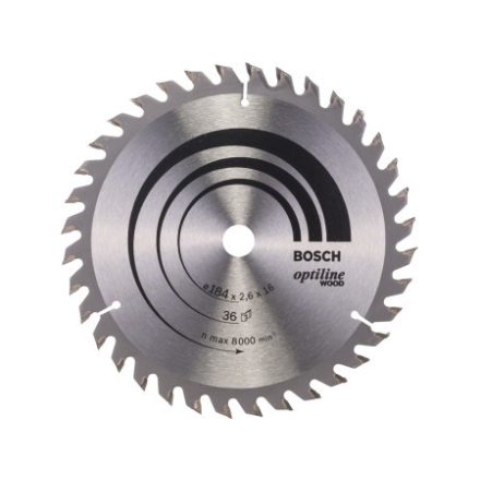 BOSCH Sägeblatt für Holz 184 x 16 x 2,6 mm / 36T Optiline Wood ATB