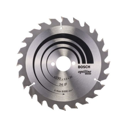 BOSCH Sägeblatt für Holz 190 x 30 x 2,0 mm / 24T Optiline Wood ATB