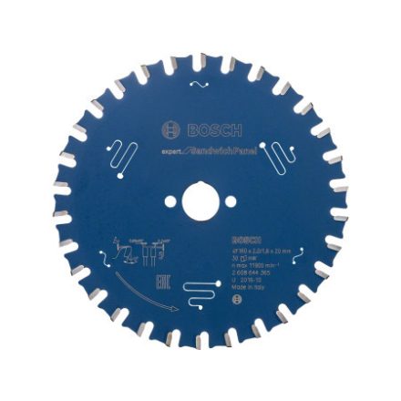 BOSCH Sägeblatt für Sandwichplatten, 160 x 20 x 2,1 mm / 30T HLTCG