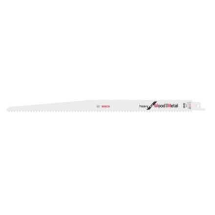 BOSCH Säbelsägeblatt für Noppenholz S 1411 DF 300 mm / 6TPI Bimetall (2 Stück)