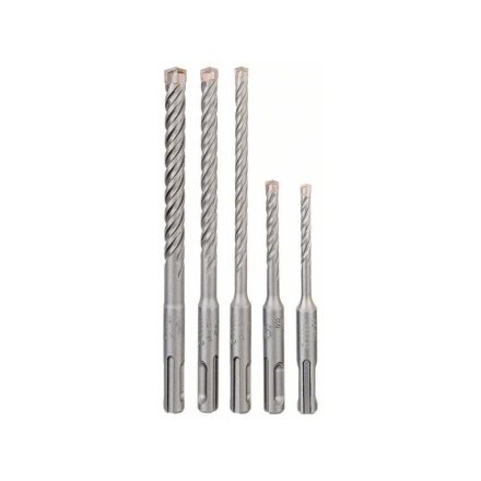 BOSCH 5X Gesteinsbohrer-Set 5-teilig vierschneidig SDS-Plus (5 / 6 x 110 mm; 6 / 8 / 10 x 160 mm)