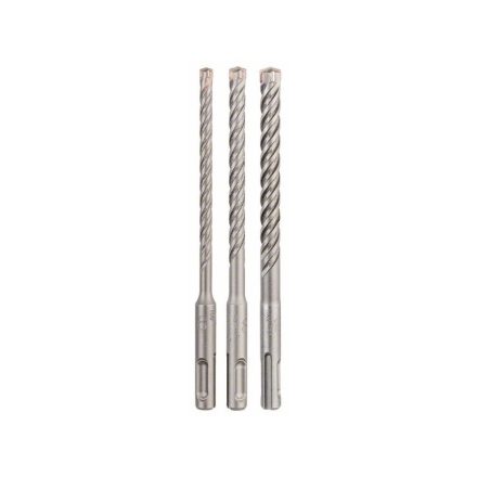 BOSCH 5X Gesteinsbohrer-Set 3-teilig vierschneidig SDS-Plus (6 / 8 / 10 x 160 mm)