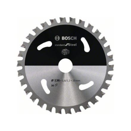 BOSCH Sägeblatt für Metall 136 x 1,6 x 20 mm / 30T Standard für Stahl